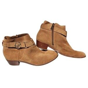 Michael Kors Harland Leather Ankle Boot Size 8 Side Zip